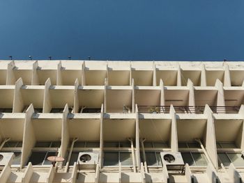 Low angle view of building against clear sky