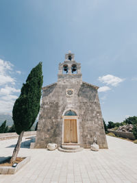 Low angle view of historic building against sky