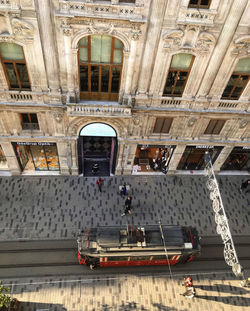 High angle view of building in city