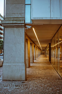 Empty corridor of building