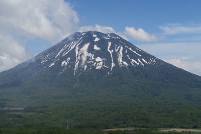 Scenic view of mountain against sky