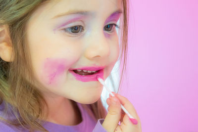 Close-up portrait of a girl