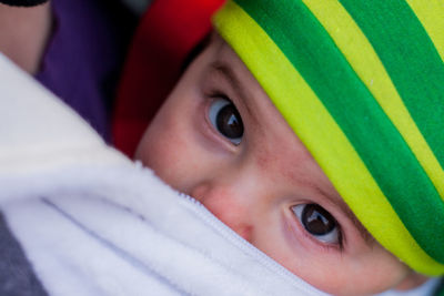 Close-up portrait of cute boy
