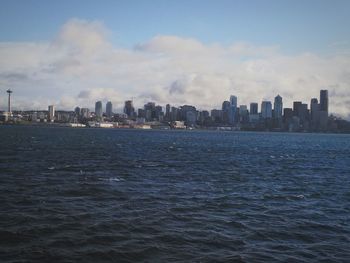 City skyline with waterfront