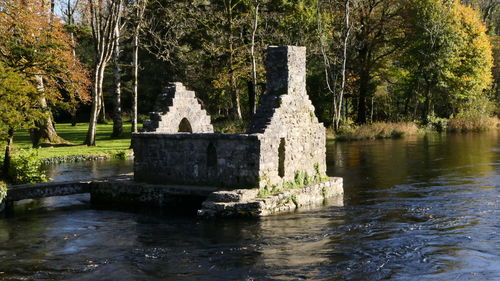 Built structure in a lake