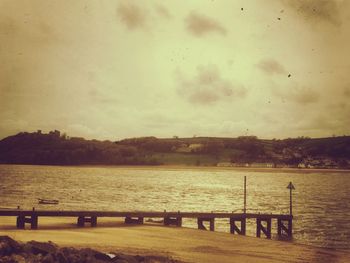 Scenic view of river against sky