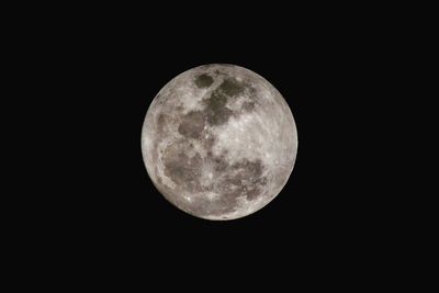 Low angle view of moon in sky