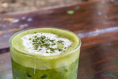 Close-up of drink on table