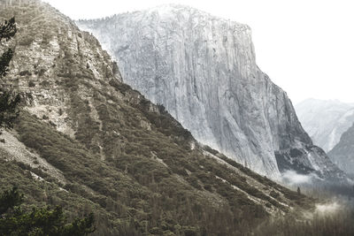 Scenic view of rocky mountains against sky