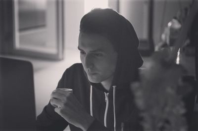 Woman looking at camera