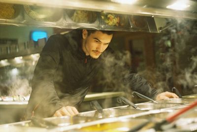 Man working in restaurant