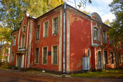 Exterior of old building against sky