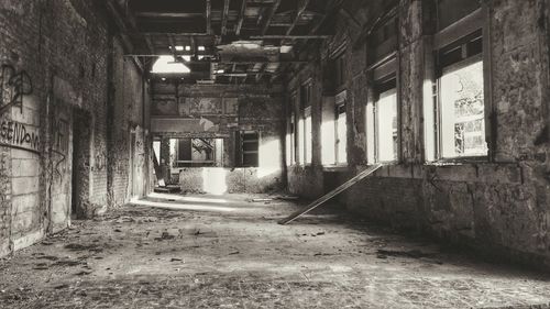 Interior of abandoned house