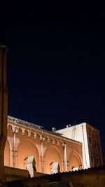 Low angle view of built structure against clear sky