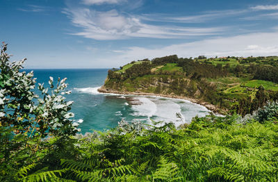 Scenic view of sea against sky