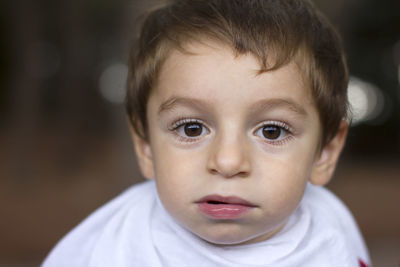 Close-up portrait of cute boy