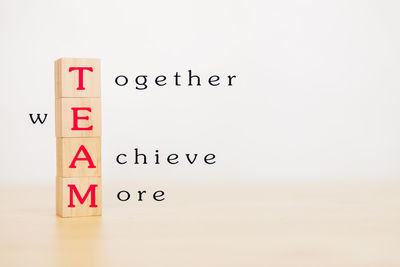 Close-up of text on white background