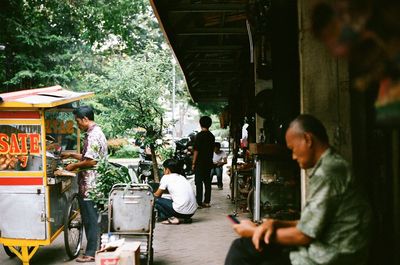 People sitting in restaurant