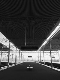 View of empty parking lot in chinese railway station