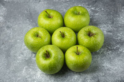 High angle view of apples