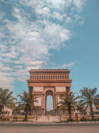 View of historical building against cloudy sky