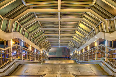 Low angle view of illuminated ceiling in building