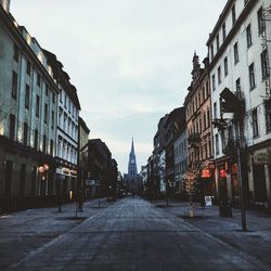 City street against sky