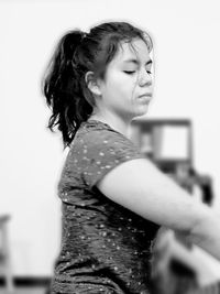 Close-up of young woman