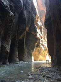 Rock formations in cave