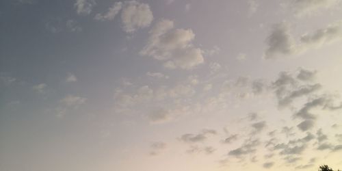 Low angle view of sky at sunset