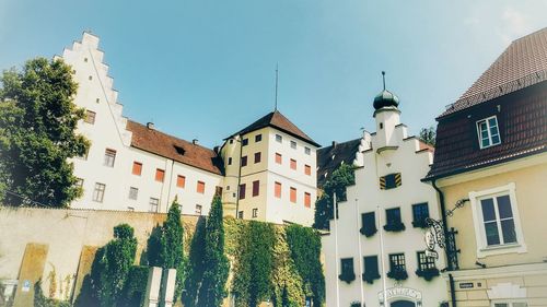 Low angle view of buildings against sky