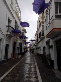 Narrow alley amidst buildings in city