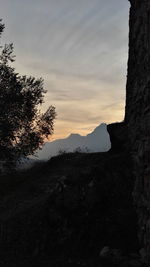 Scenic view of landscape against sky during sunset