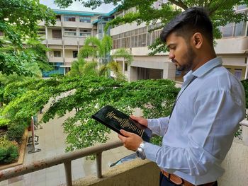 Young man using mobile phone