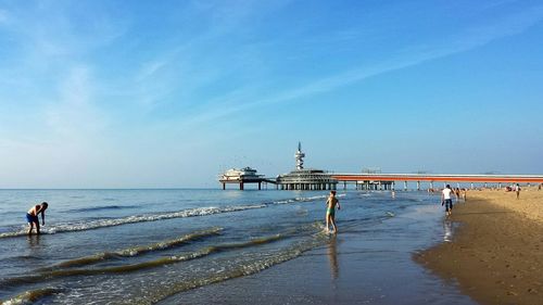 Scheveningen pier on sea