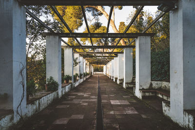 View of empty bridge