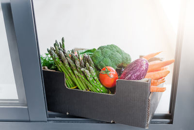 Close-up of fruits and vegetables