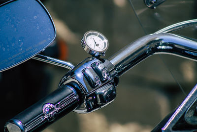 High angle view of bicycle wheel