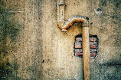 Close-up of an old pipe