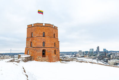 Gediminas tower or castle, the remaining part of the upper medieval castle in vilnius