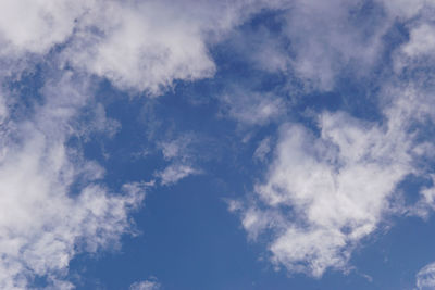 Low angle view of clouds in sky