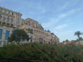 Low angle view of buildings against sky