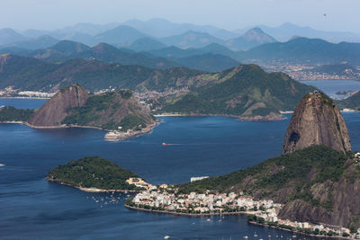 Aerial view of city at waterfront