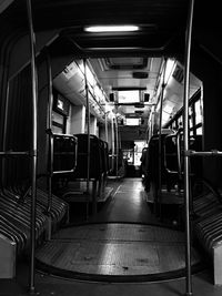 View of train at railroad station platform