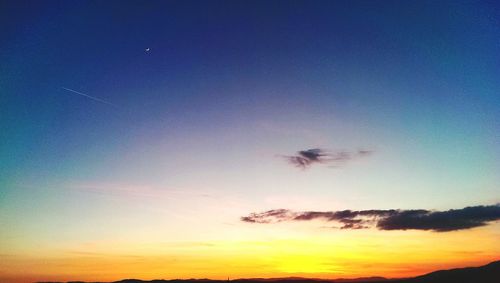 Low angle view of sky at night