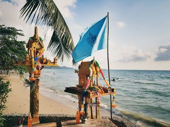 Panoramic view of beach against sky