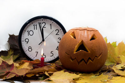 Text written on pumpkin during halloween