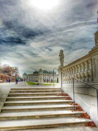 View of building against cloudy sky