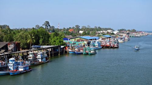 Fishingboats in the lang suan river.