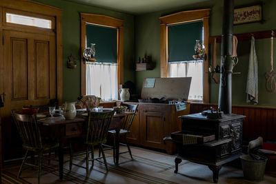 An old historic kitchen display of how it was years ago.